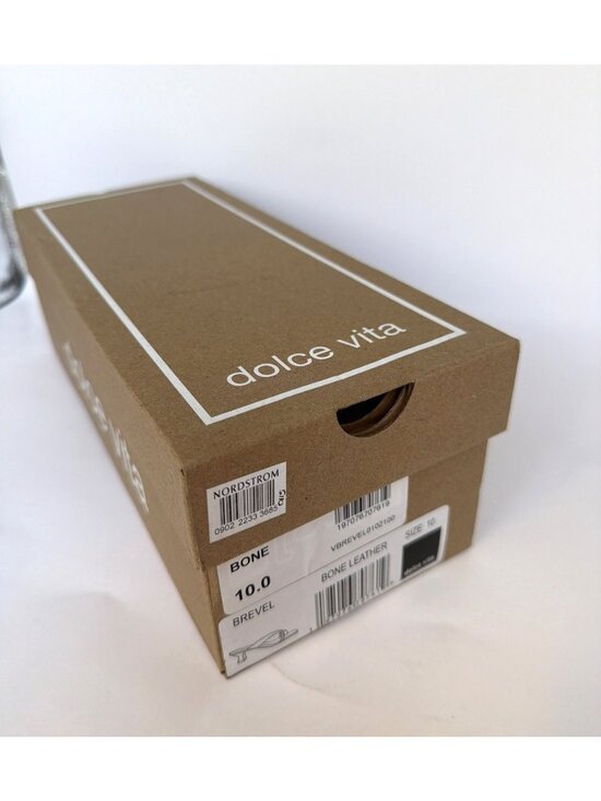 Dolce Vita Brevel Bone Ivory Kitten Heel Sandals Size 10 - Picture 9 of 9